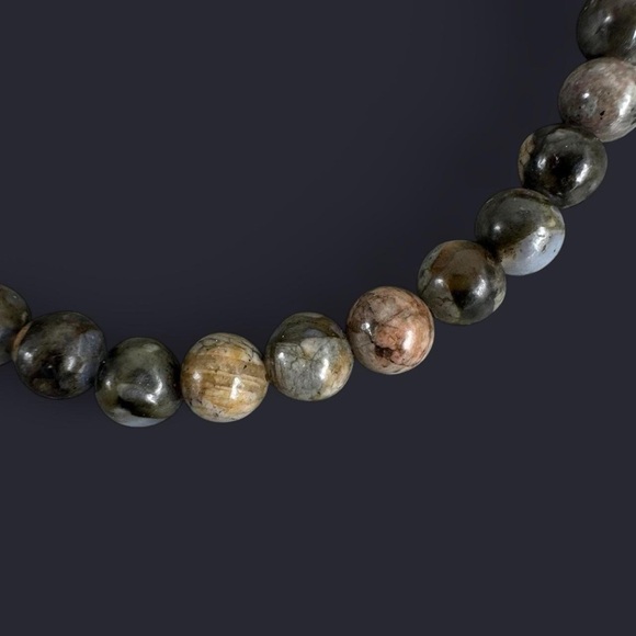Llanite Gemstone Bead Bracelet 6mm - Picture 2 of 4